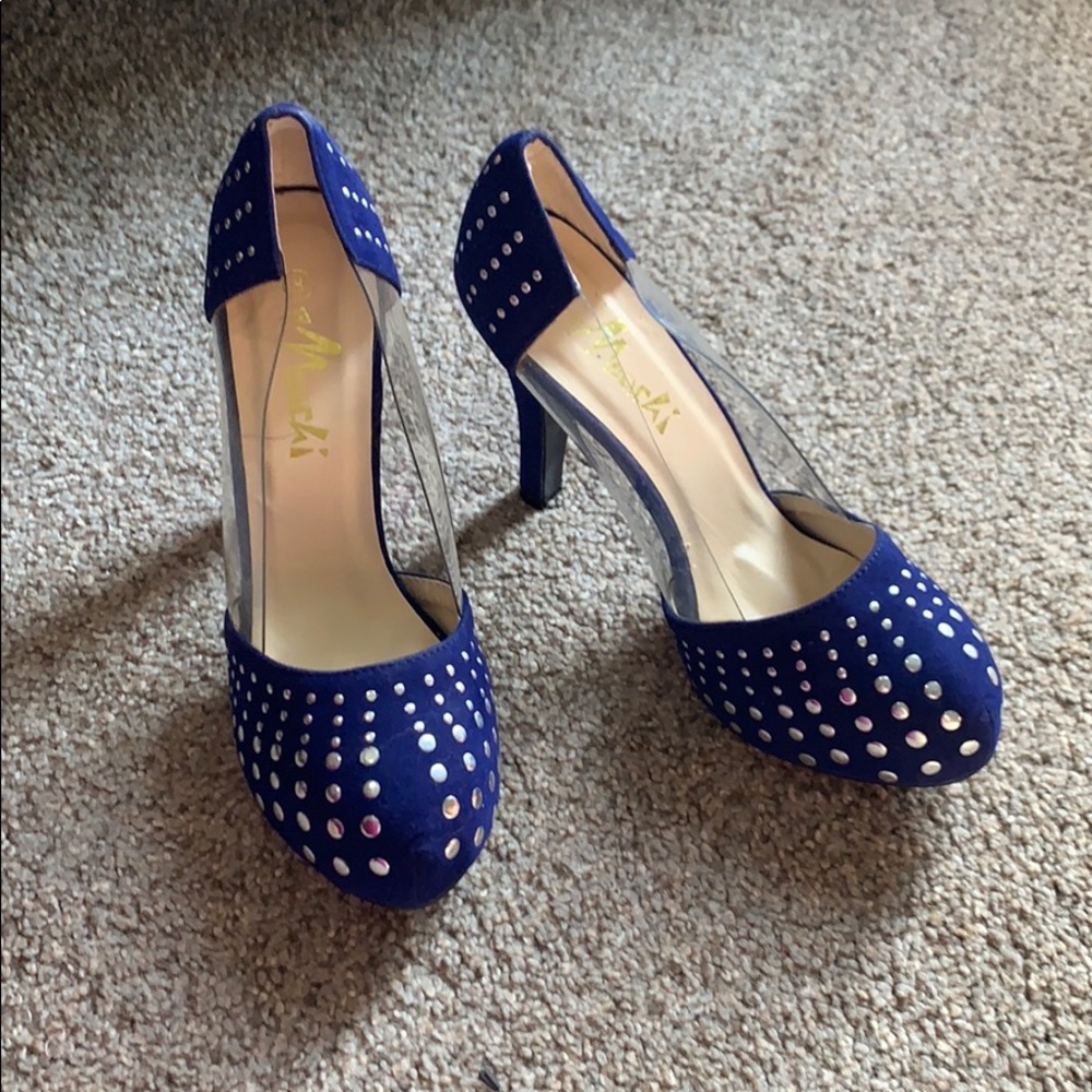Blue Machi Heels